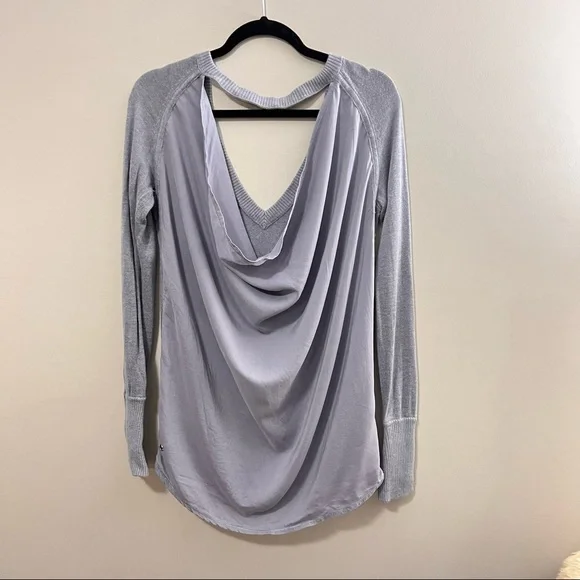 Lululemon Unity Pullover Heathered Fossil Boolux Tencel Sz 8 - Picture 3 of 11